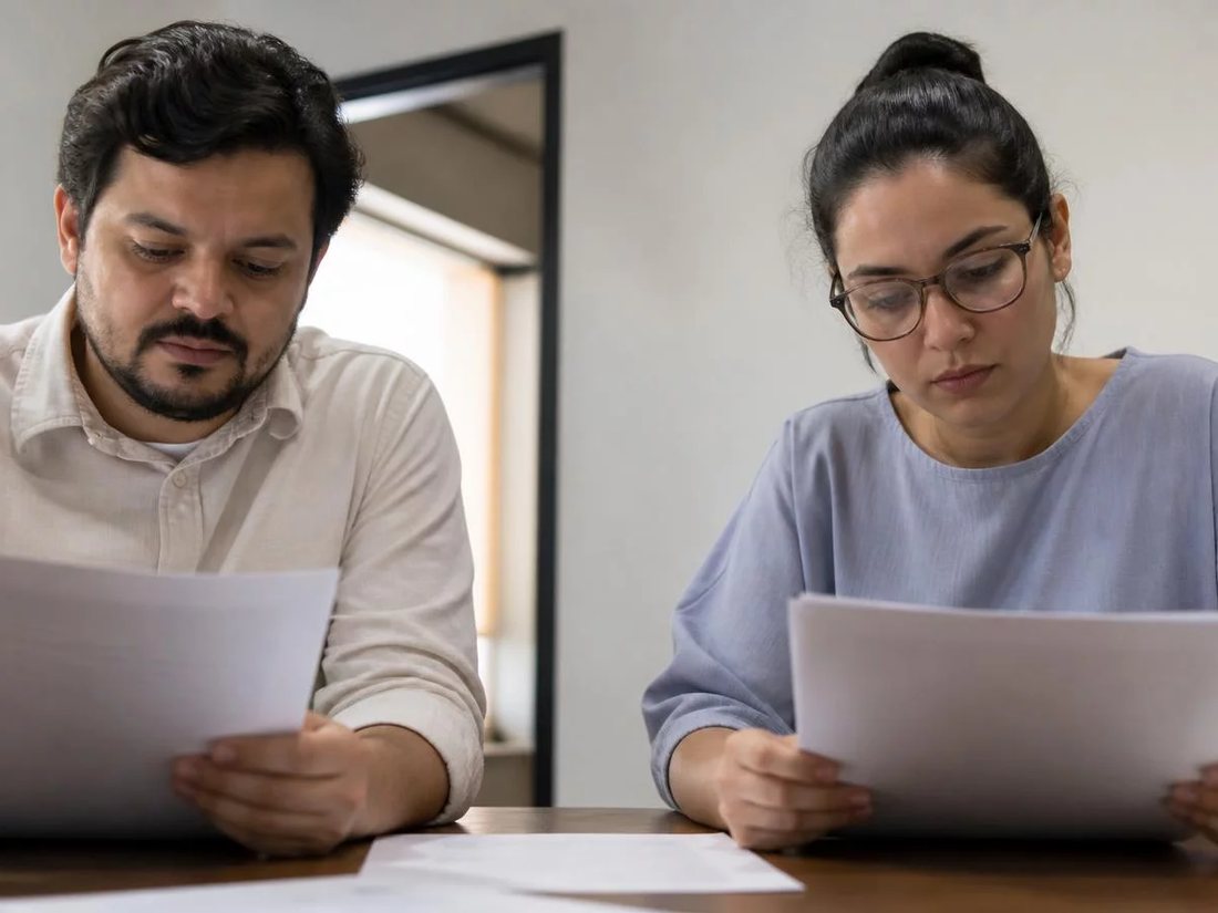 Equipe reunida numa sala clara enquanto uma pessoa explica em pé